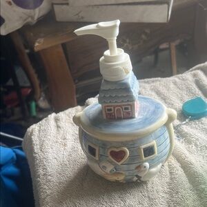 Charming Nautical Soap Dispenser - Blue and Cream